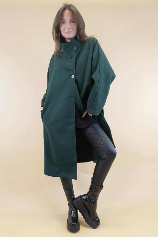 Dalton Funnel Coat Dark Pine ' /7=